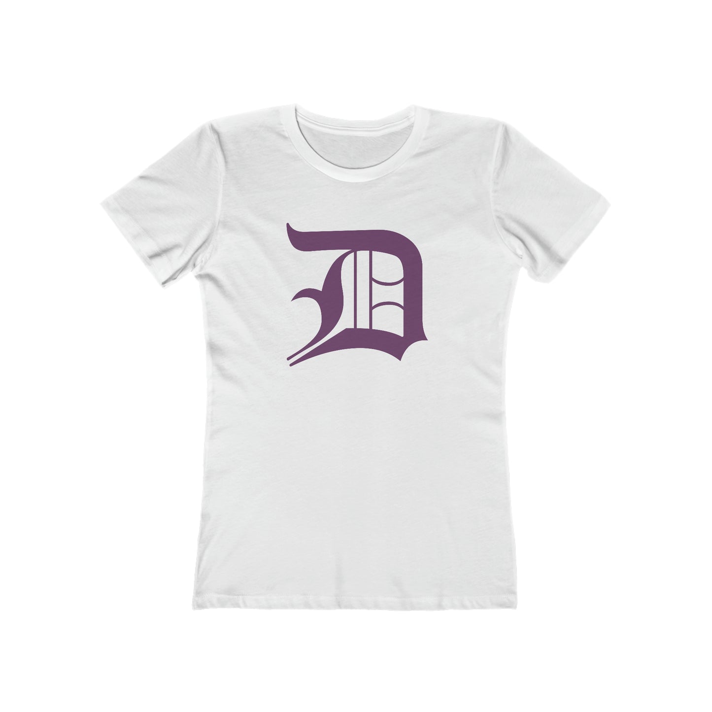 Detroit 'Old English D' T-Shirt (Plum) | Women's Boyfriend Cut