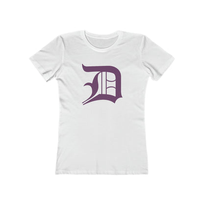 Detroit 'Old English D' T-Shirt (Plum) | Women's Boyfriend Cut