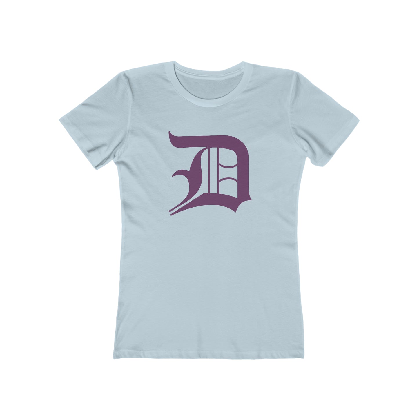 Detroit 'Old English D' T-Shirt (Plum) | Women's Boyfriend Cut