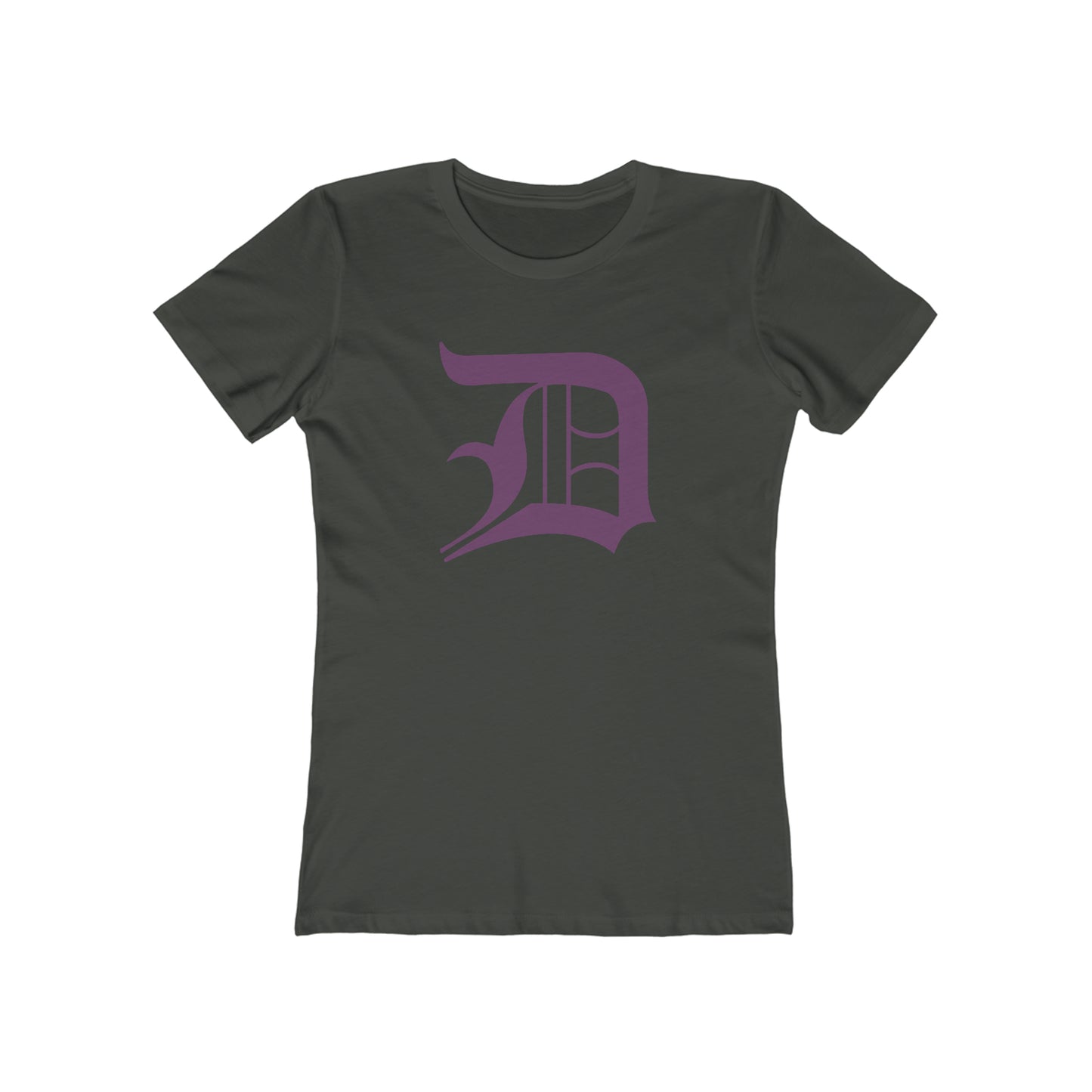 Detroit 'Old English D' T-Shirt (Plum) | Women's Boyfriend Cut