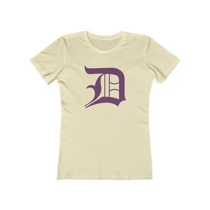 Detroit 'Old English D' T-Shirt (Plum) | Women's Boyfriend Cut