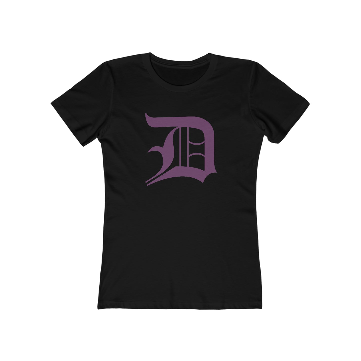 Detroit 'Old English D' T-Shirt (Plum) | Women's Boyfriend Cut