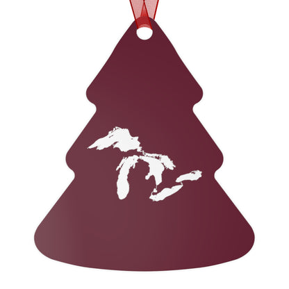 Great Lakes Christmas Ornament | Metal - Old Mission Burgundy