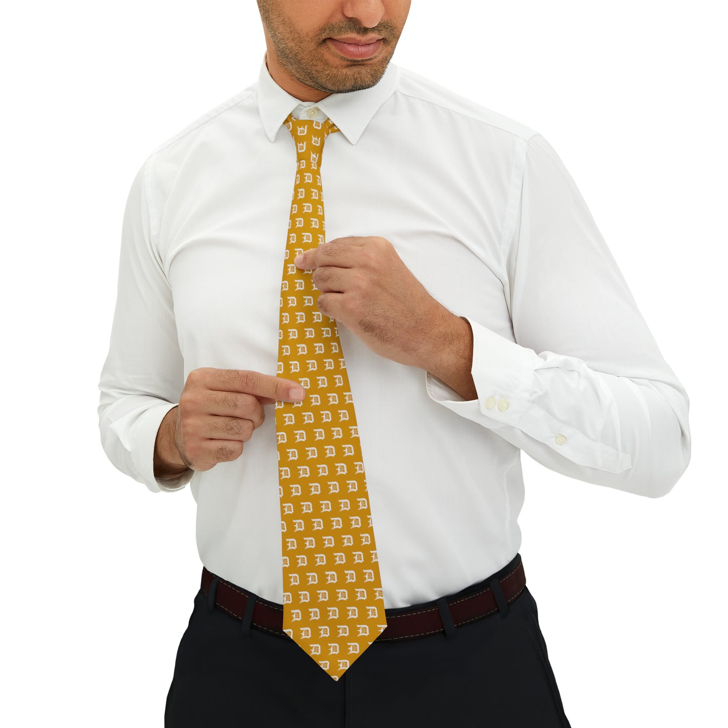 Detroit 'Old English D' Necktie | Gold