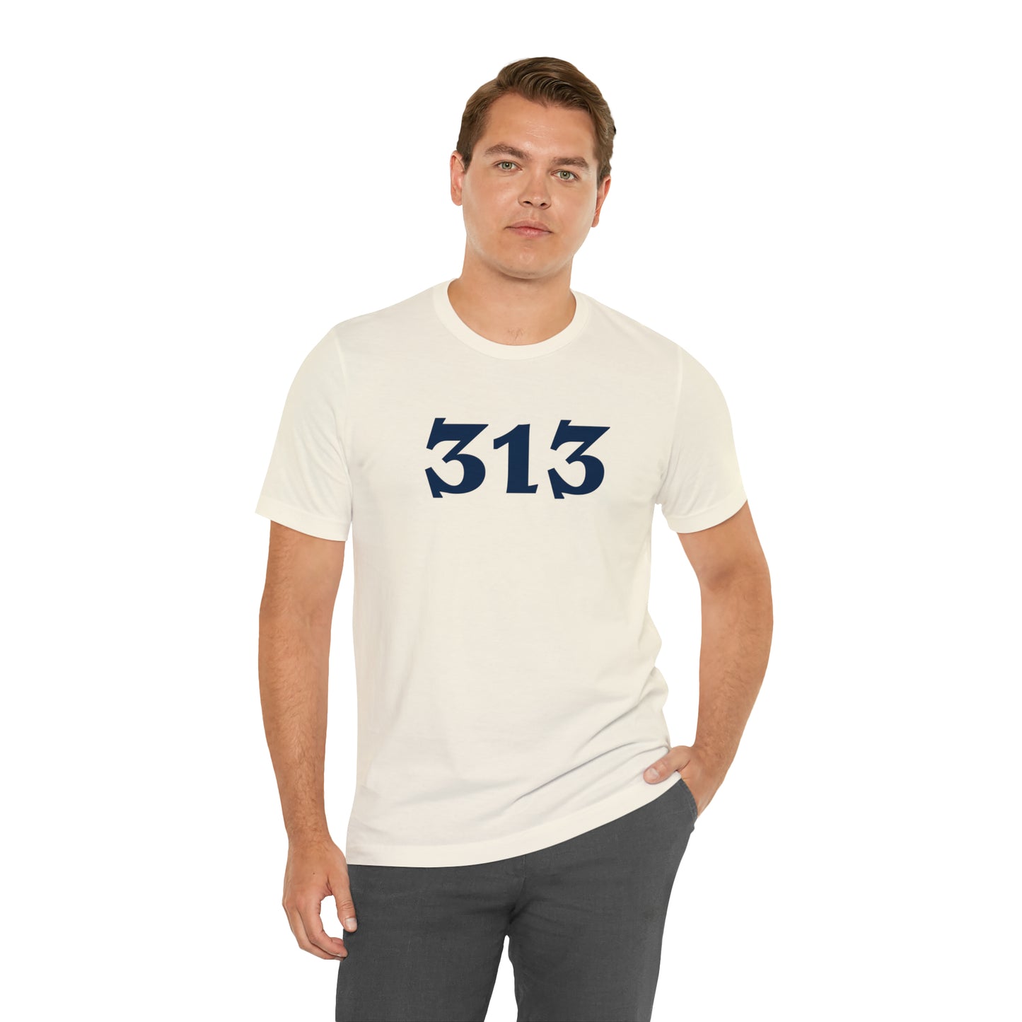 Detroit '313' T-Shirt (Angry Serif Font) | Unisex Standard Fit