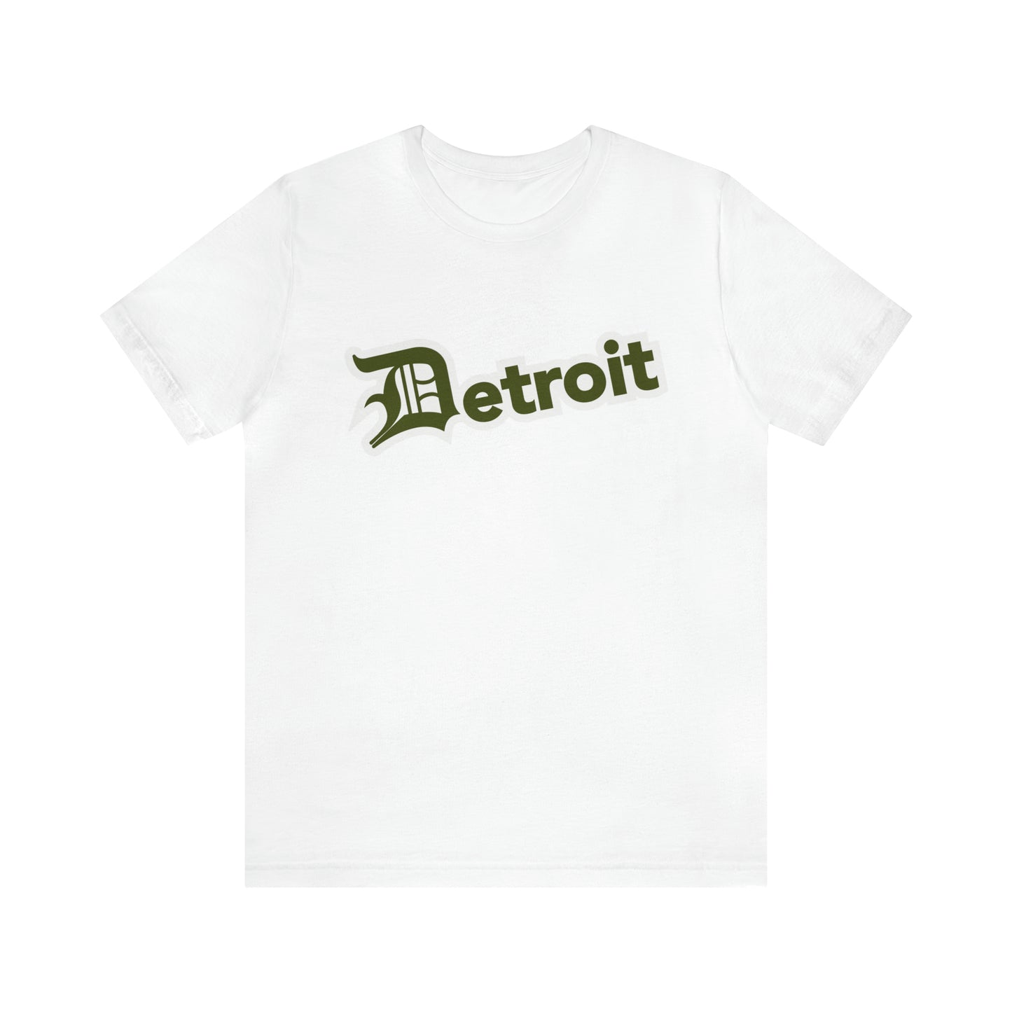 'Detroit' T-Shirt (Army Green w/ Old English 'D') | Unisex Standard