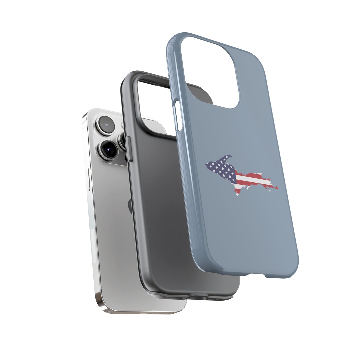 Michigan Upper Peninsula Tough Phone Case (B-24 Liberator Grey w/ UP USA Outline) | Apple iPhone