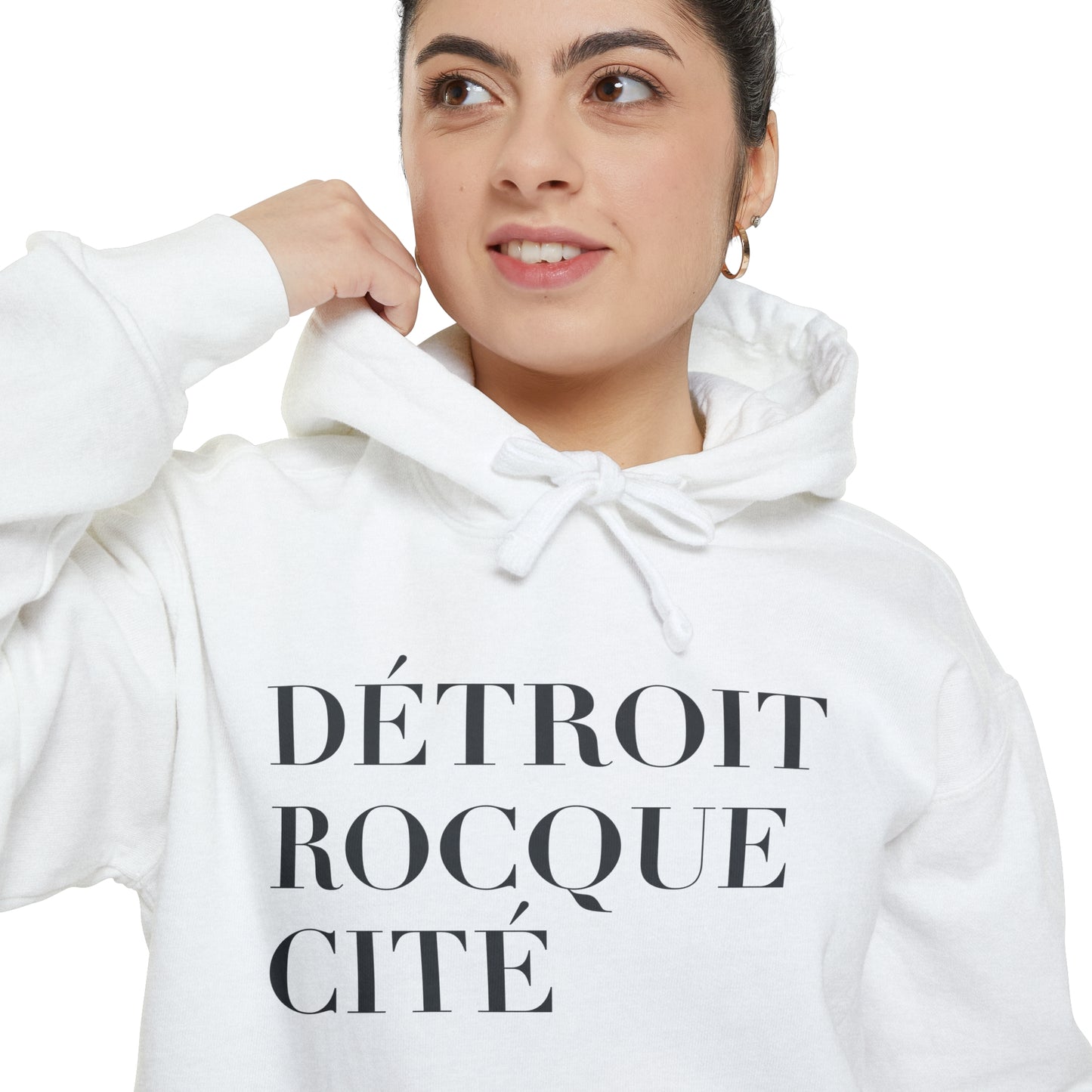 'Détroit Rocque Cité' Hoodie | Unisex Garment-Dyed