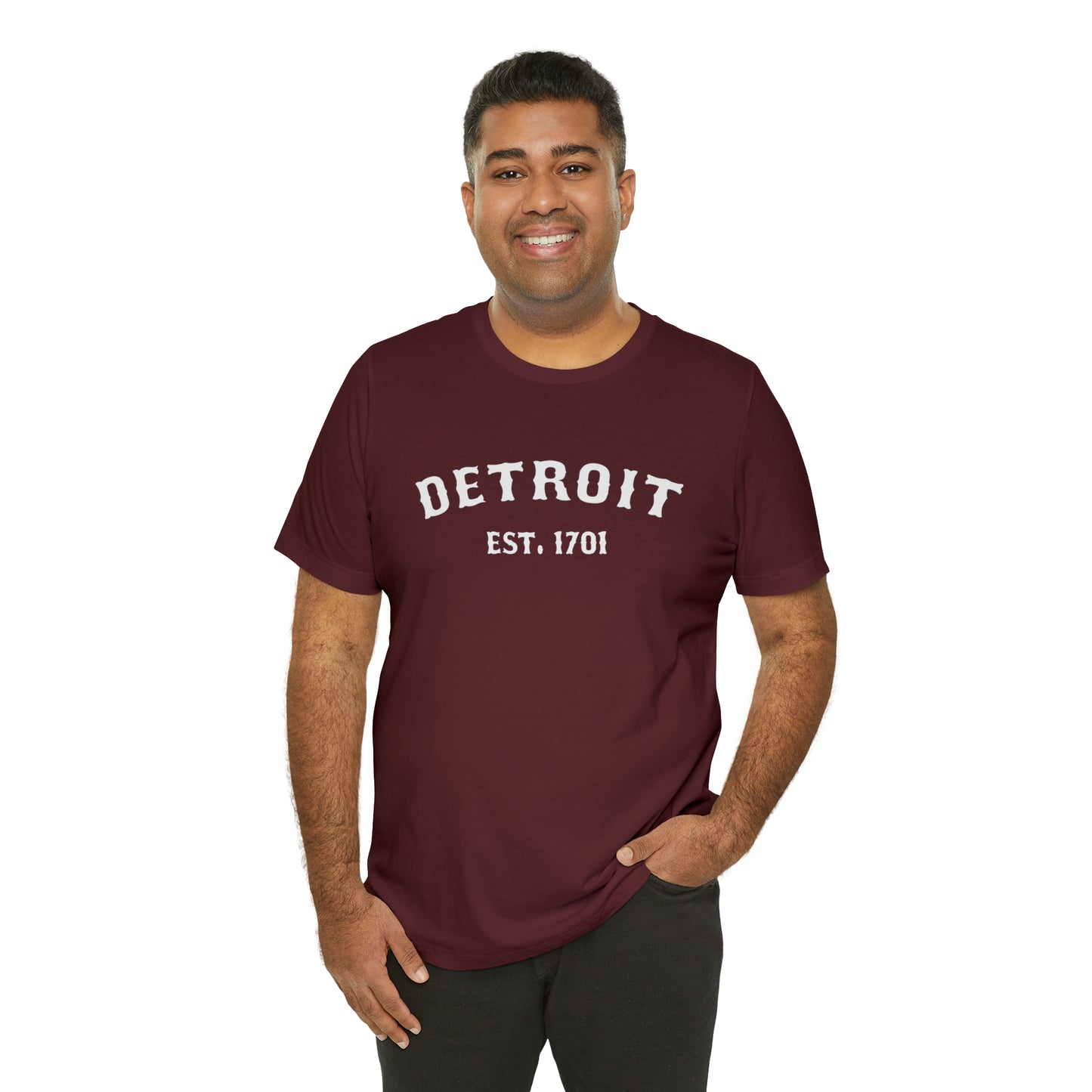 'Detroit EST. 1701' T-Shirt (Ballpark Font) | Unisex Standard