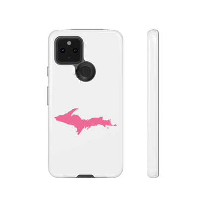 Michigan Upper Peninsula Tough Phone Case (w/ Pink UP Flag Outline) | Samsung & Pixel Android