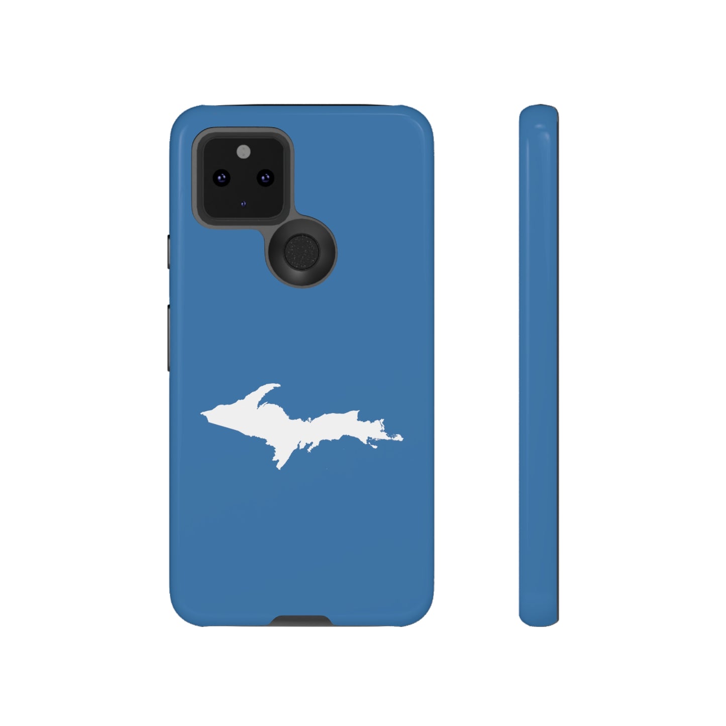 Michigan Upper Peninsula Tough Phone Case (Lake Superior Blue w/ UP Outline) | Samsung & Pixel Android