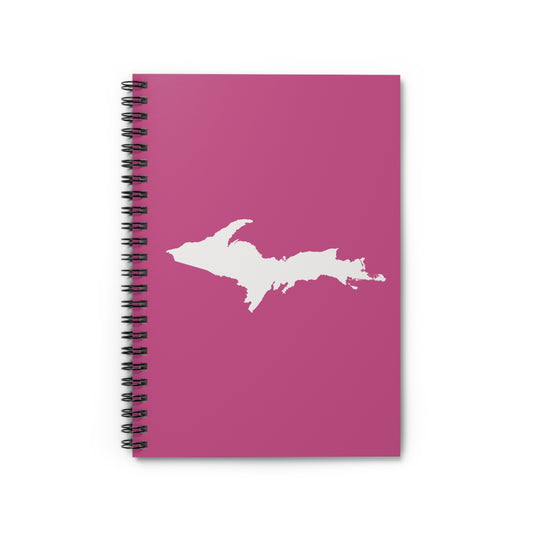 Michigan Upper Peninsula Spiral Notebook (w/ UP Outline) | Apple Blossom Pink