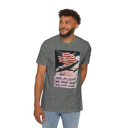 'Keep 'Em Flying' Poster T-Shirt (Smith, 1942) | Made in USA