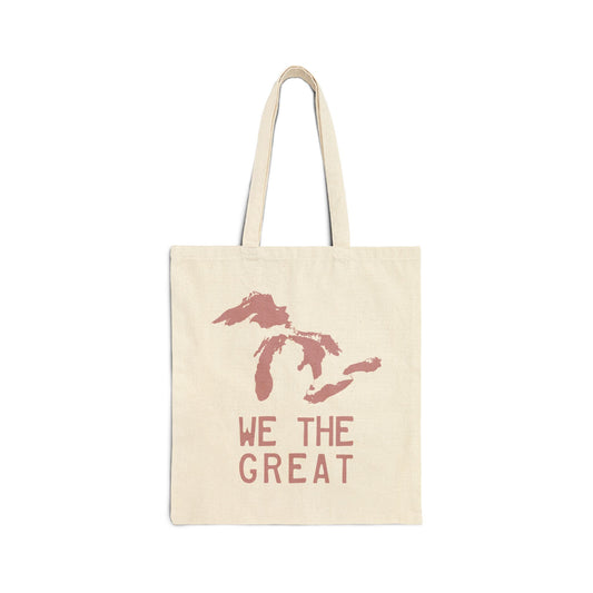 Great Lakes 'We The Great' Light Tote Bag | Cherry Blossom Pink