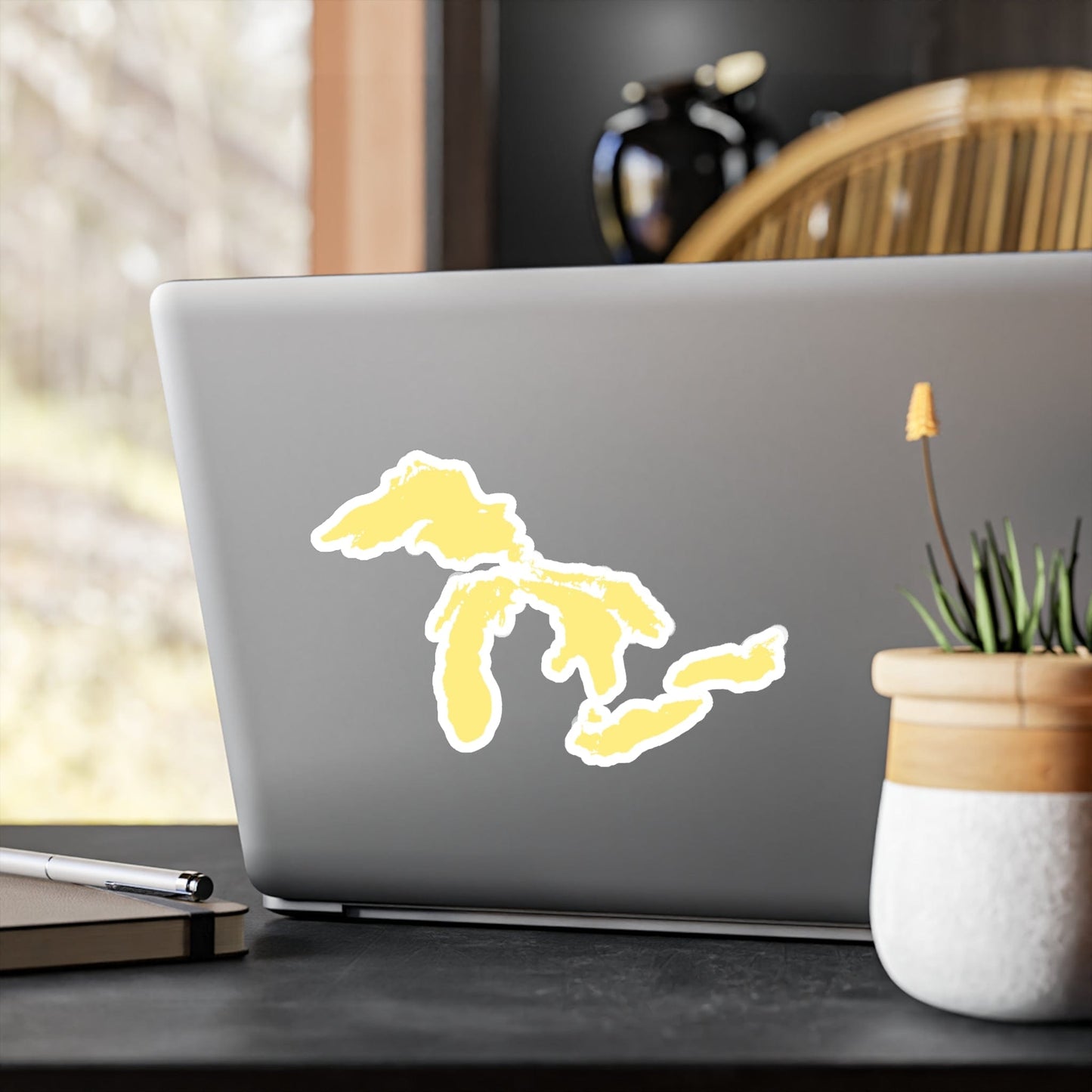 Great Lakes Kiss-Cut Windshield Decal | Cherry Yellow