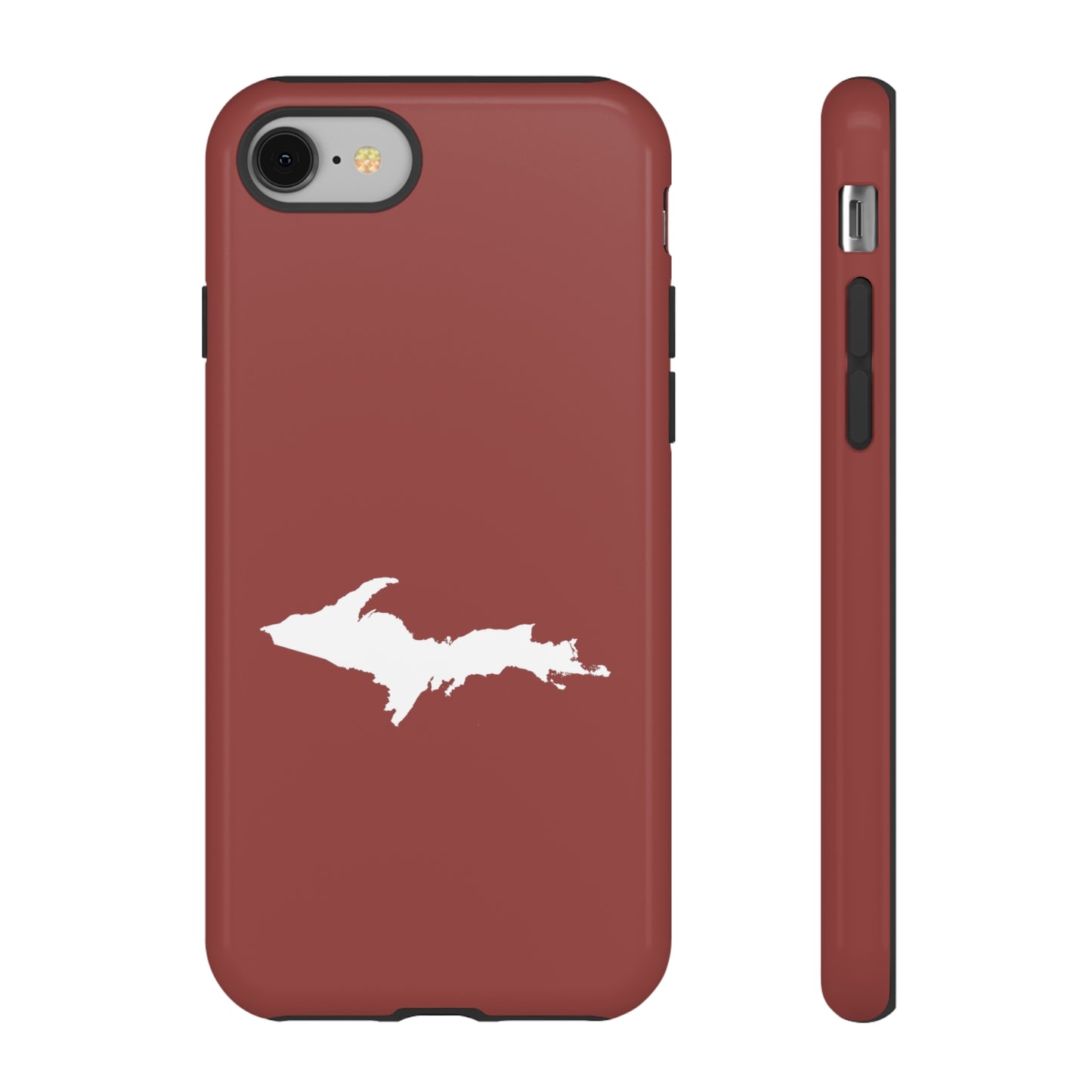 Michigan Upper Peninsula Tough Phone Case (Ore Dock Red w/ UP Outline) | Apple iPhone