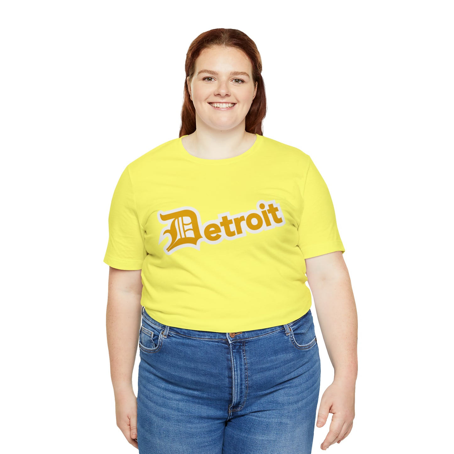 'Detroit' T-Shirt (Gold w/ Old English 'D') | Unisex Standard