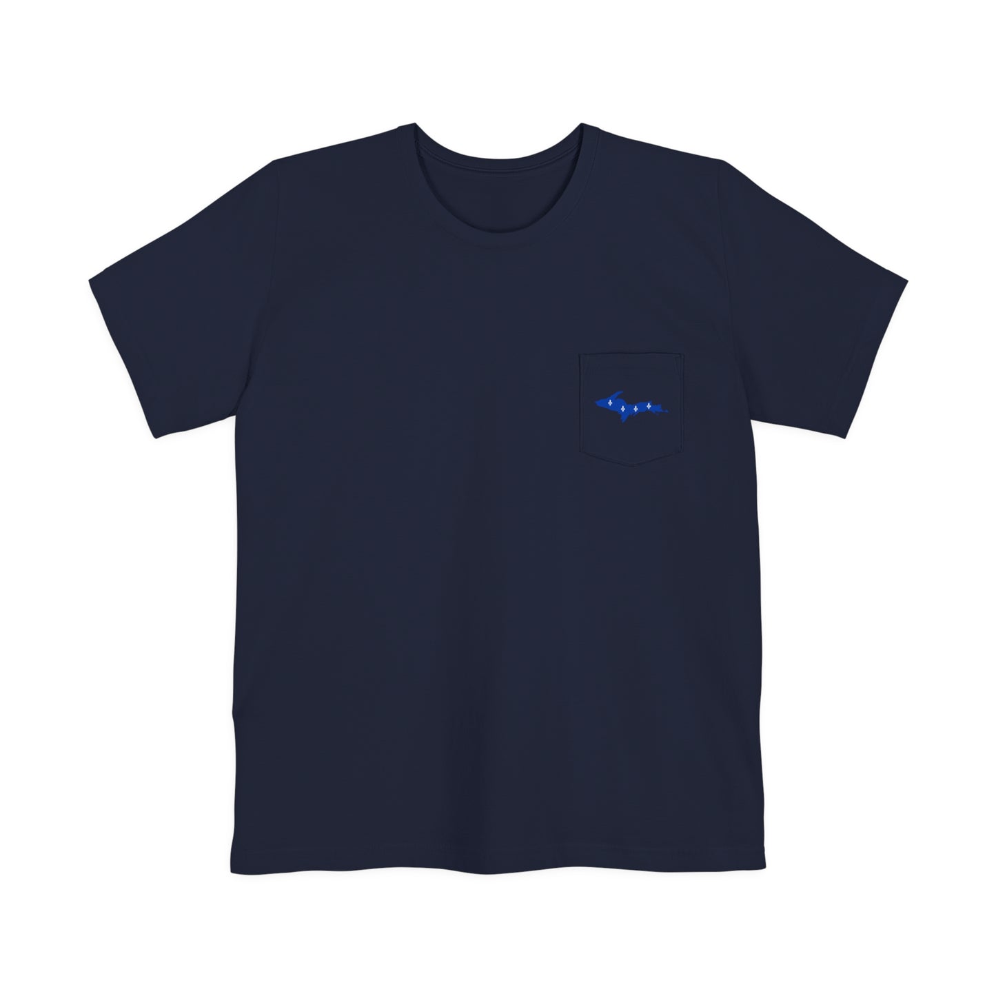 Michigan Upper Peninsula Pocket T-Shirt (w/ UP Quebec Flag) | Unisex Standard