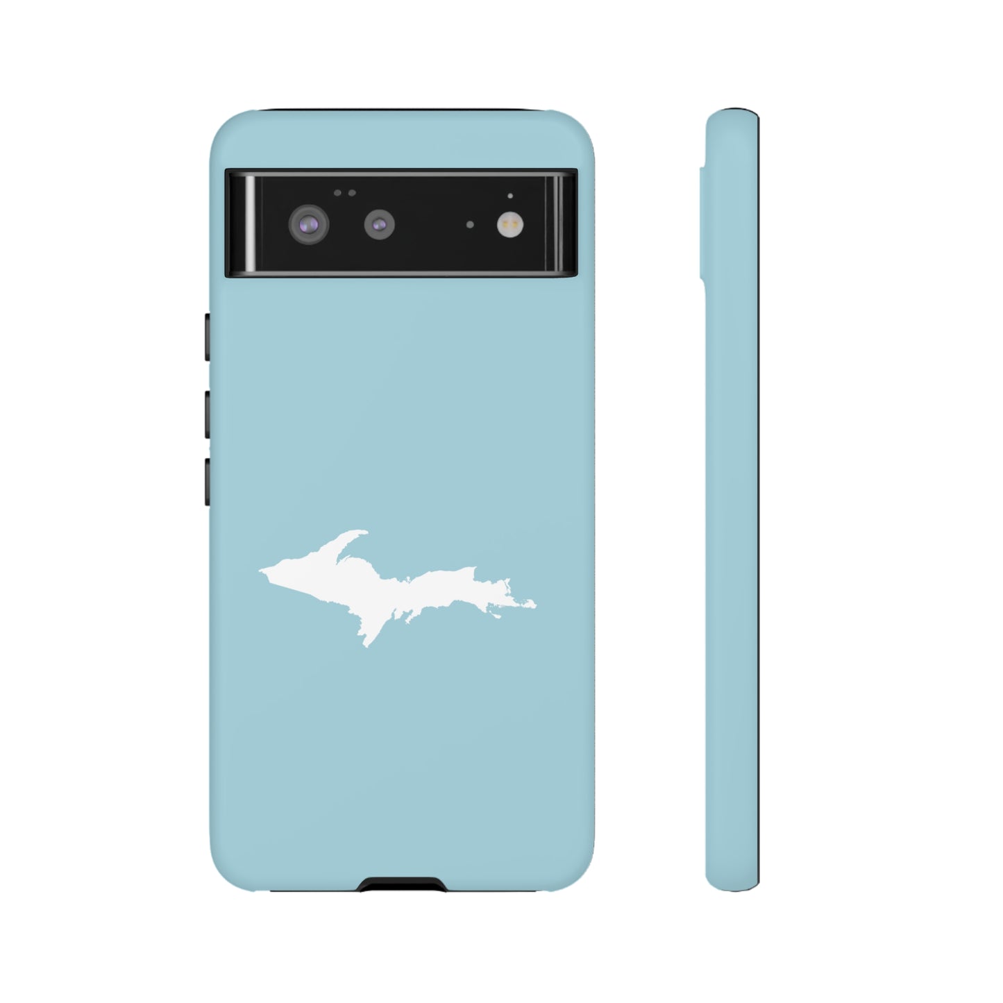 Michigan Upper Peninsula Tough Phone Case ('58 Caddie Blue w/ UP Outline) | Samsung & Pixel Android