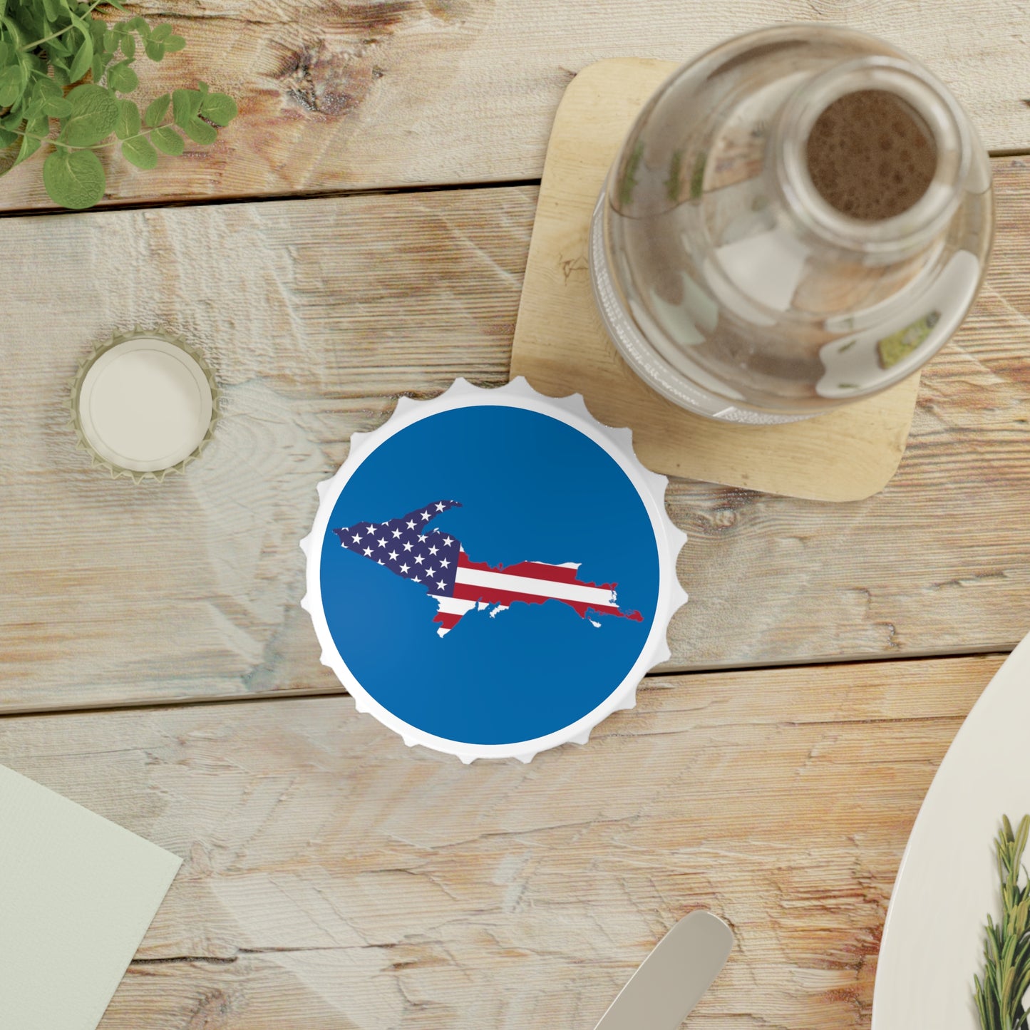 Michigan Upper Peninsula Bottle Opener (w/ UP USA Flag ) | Azure