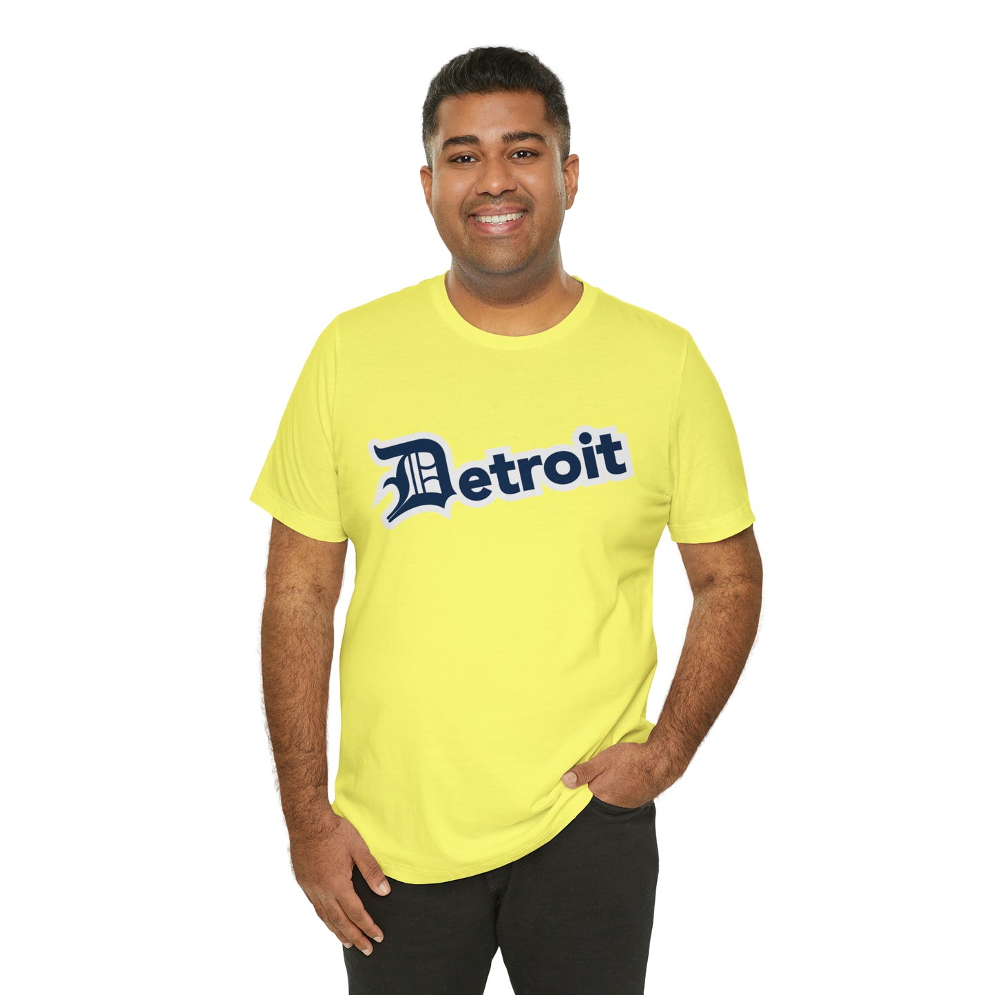 'Detroit' T-Shirt (Navy w/ Old English 'D') | Unisex Standard