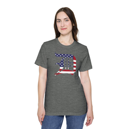 Detroit 'Old English D' T-Shirt (Patriotic Edition) | Made in USA