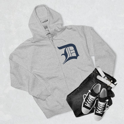 Detroit 'Old English D' Hoodie | Unisex Full Zip