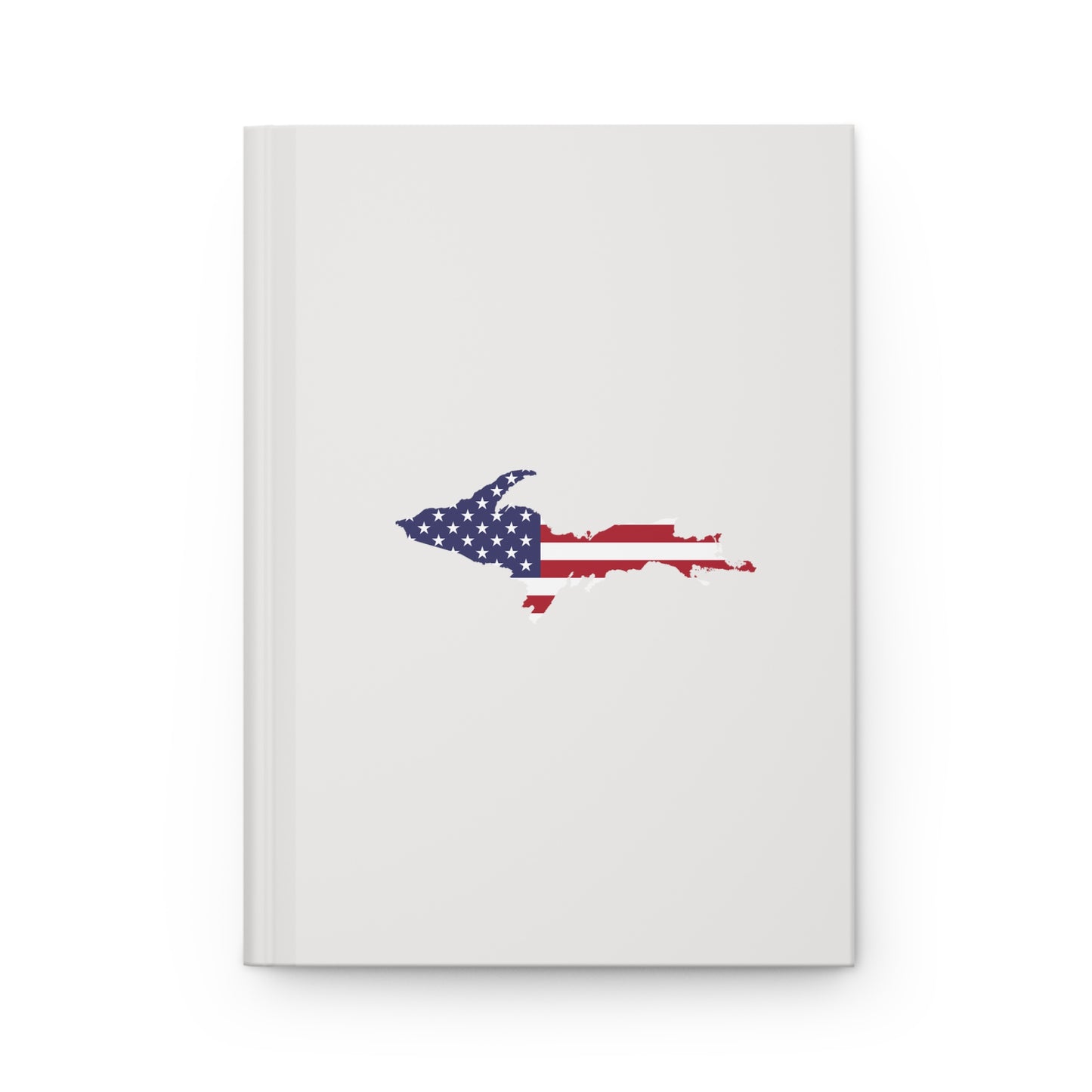 Michigan Upper Peninsula Hardcover Journal (w/ UP USA Flag) | Ruled - Birch Bark White