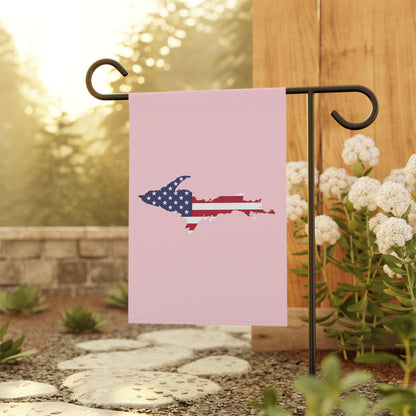 Michigan Upper Peninsula Home & Garden Flag (w/ UP USA Flag) | Pale Pink