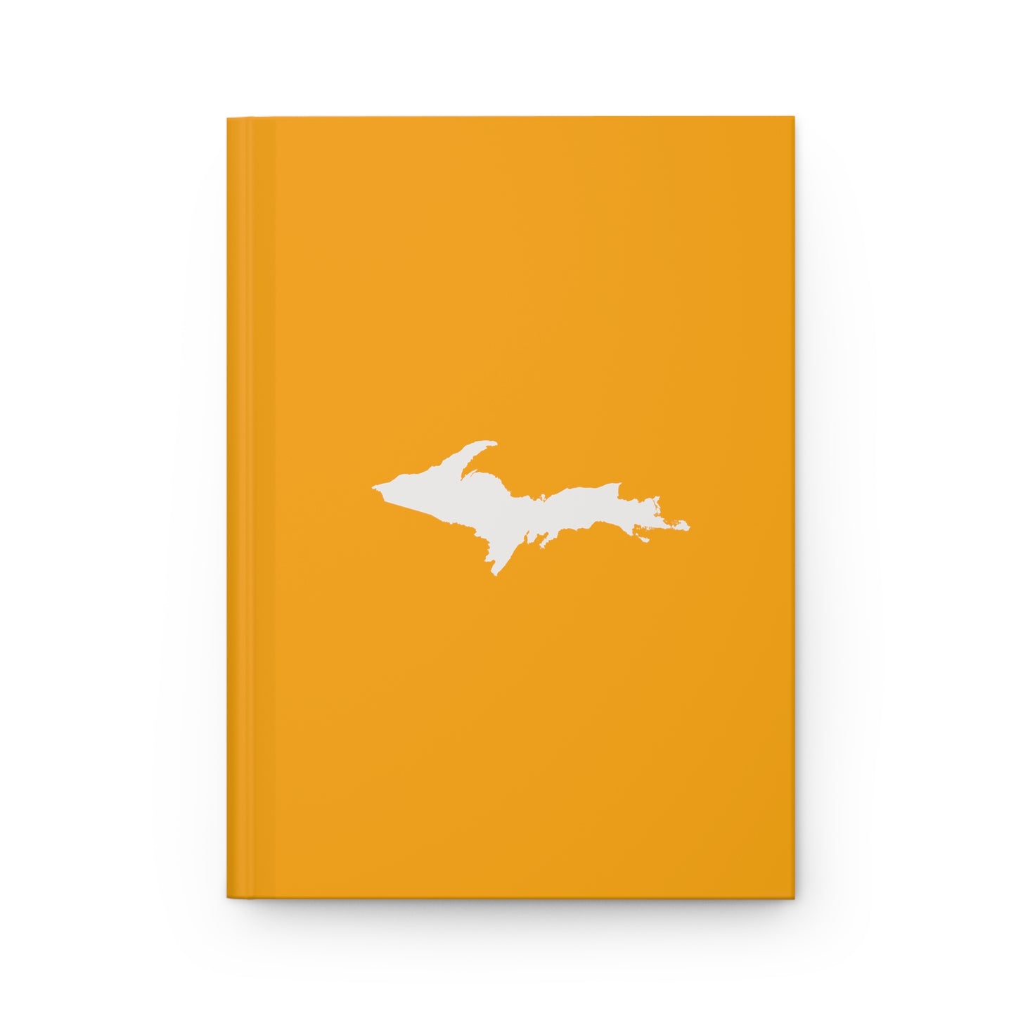 Michigan Upper Peninsula Hardcover Journal (Birch Leaf Orange w/ UP Outline) | Ruled - 150pgs