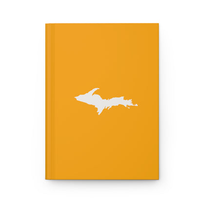 Michigan Upper Peninsula Hardcover Journal (Birch Leaf Orange w/ UP Outline) | Ruled - 150pgs