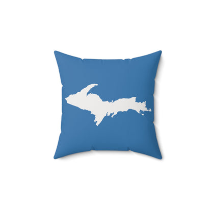 Michigan Upper Peninsula Accent Pillow (w/ UP Outline) | Lake Superior Blue