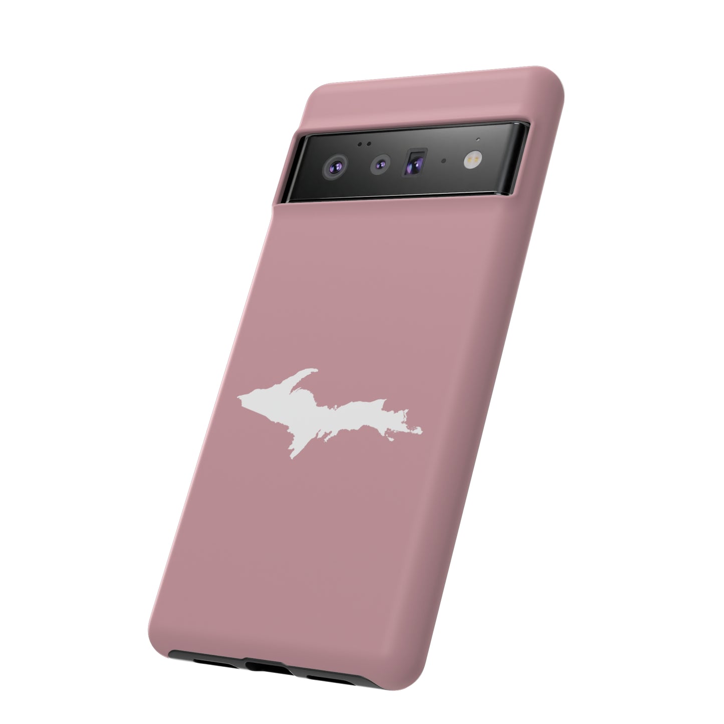 Michigan Upper Peninsula Tough Phone Case (Cherry Blossom Color w/ UP Outline) | Samsung & Pixel Android