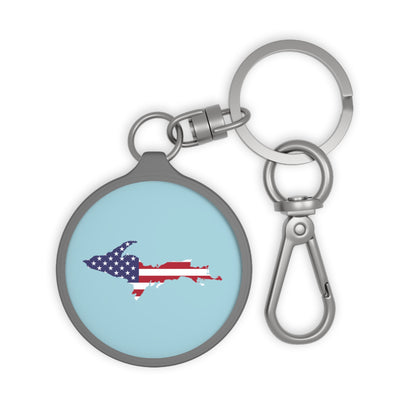 Michigan Upper Peninsula Keyring (w/ UP USA Flag) | '58 Caddie Blue