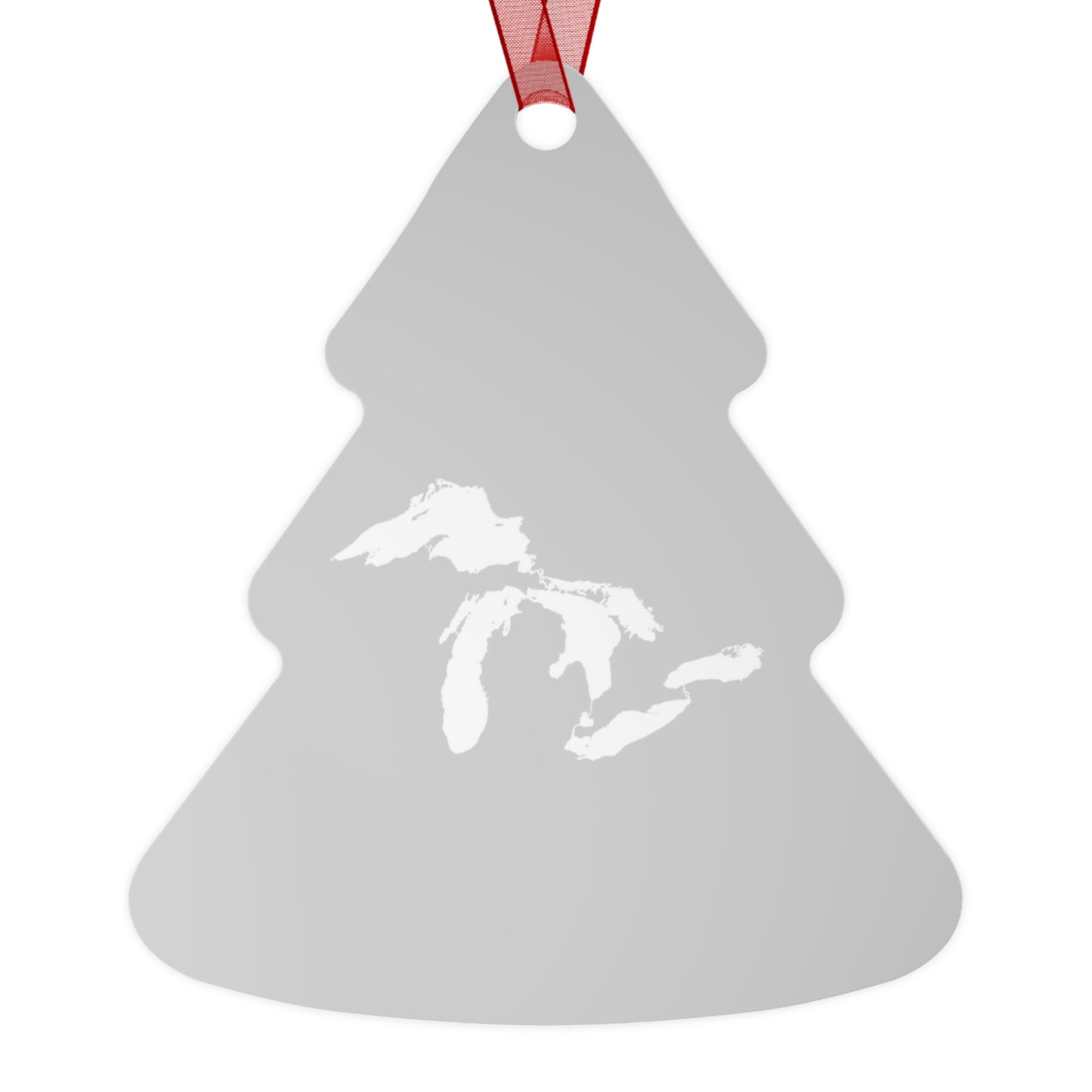 Great Lakes Christmas Ornament | Metal - Platinum Color