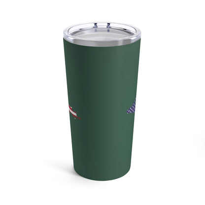 Michigan Upper Peninsula Tumbler (w/ UP USA Flag) | Ginger Ale Green - 20oz