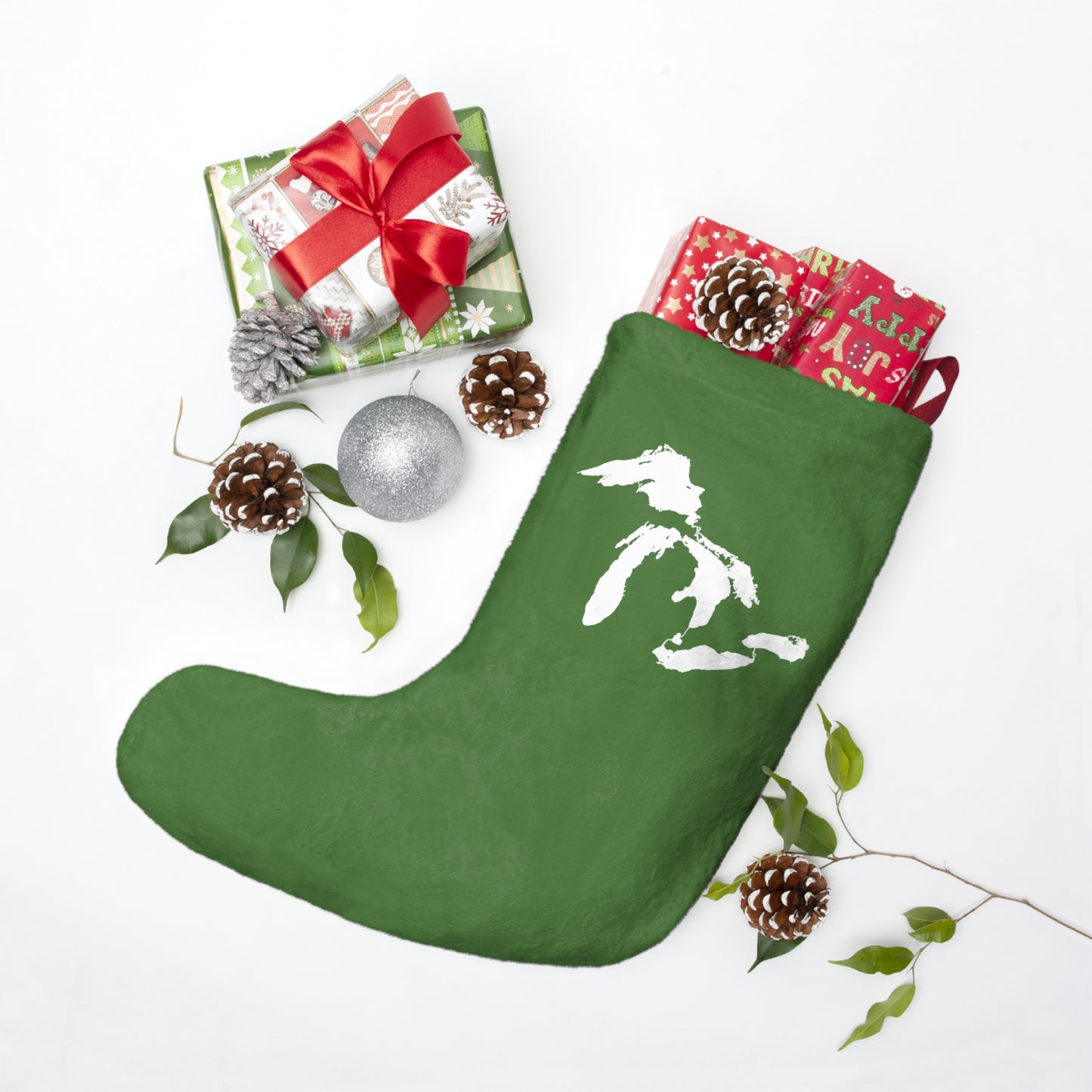 Great Lakes Christmas Stocking | Pine Green