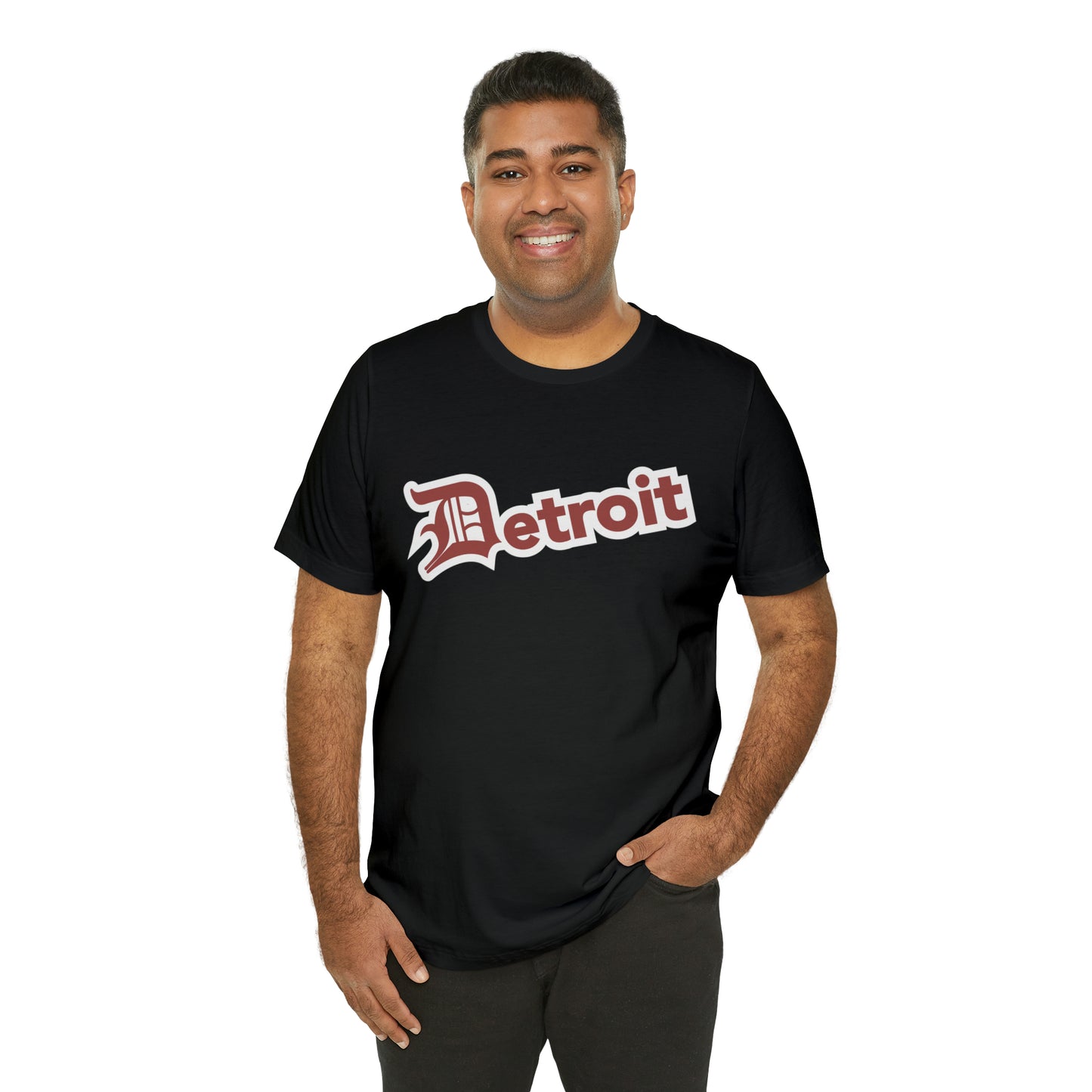 'Detroit' T-Shirt (Ore Dock Red w/ Old English 'D') | Unisex Standard