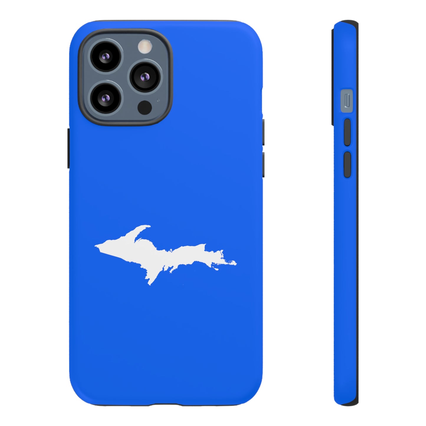 Michigan Upper Peninsula Tough Phone Case (Motor Town Blue w/ UP Outline) | Apple iPhone