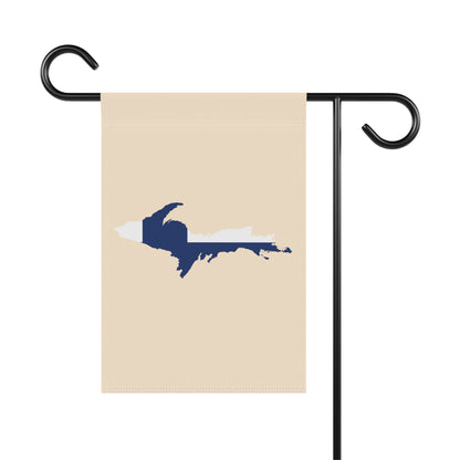 Michigan Upper Peninsula Home & Garden Flag (w/ UP Finland Flag) | Champagne White