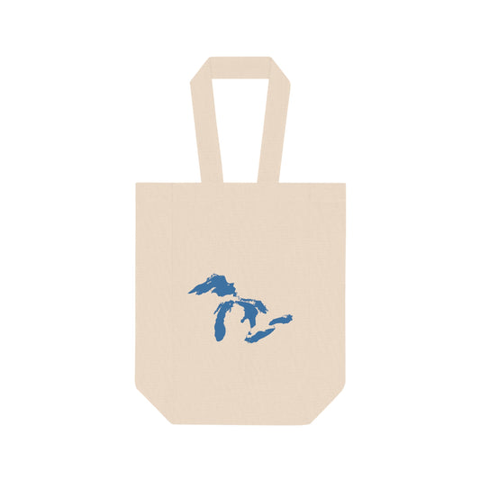 Great Lakes Double Wine Tote Bag | Superior Blue