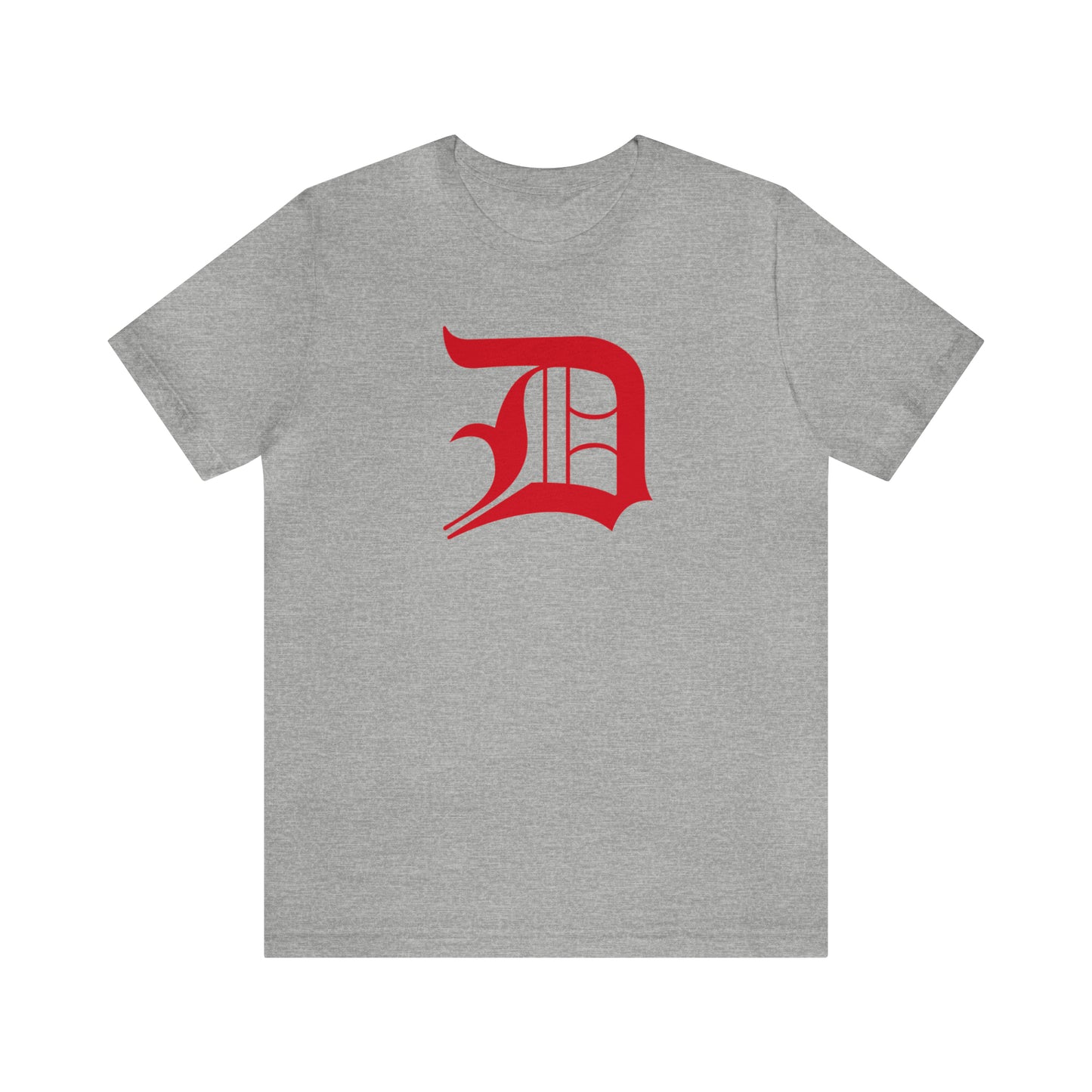 Detroit 'Old English D' T-Shirt (Aliform Red) | Unisex Standard