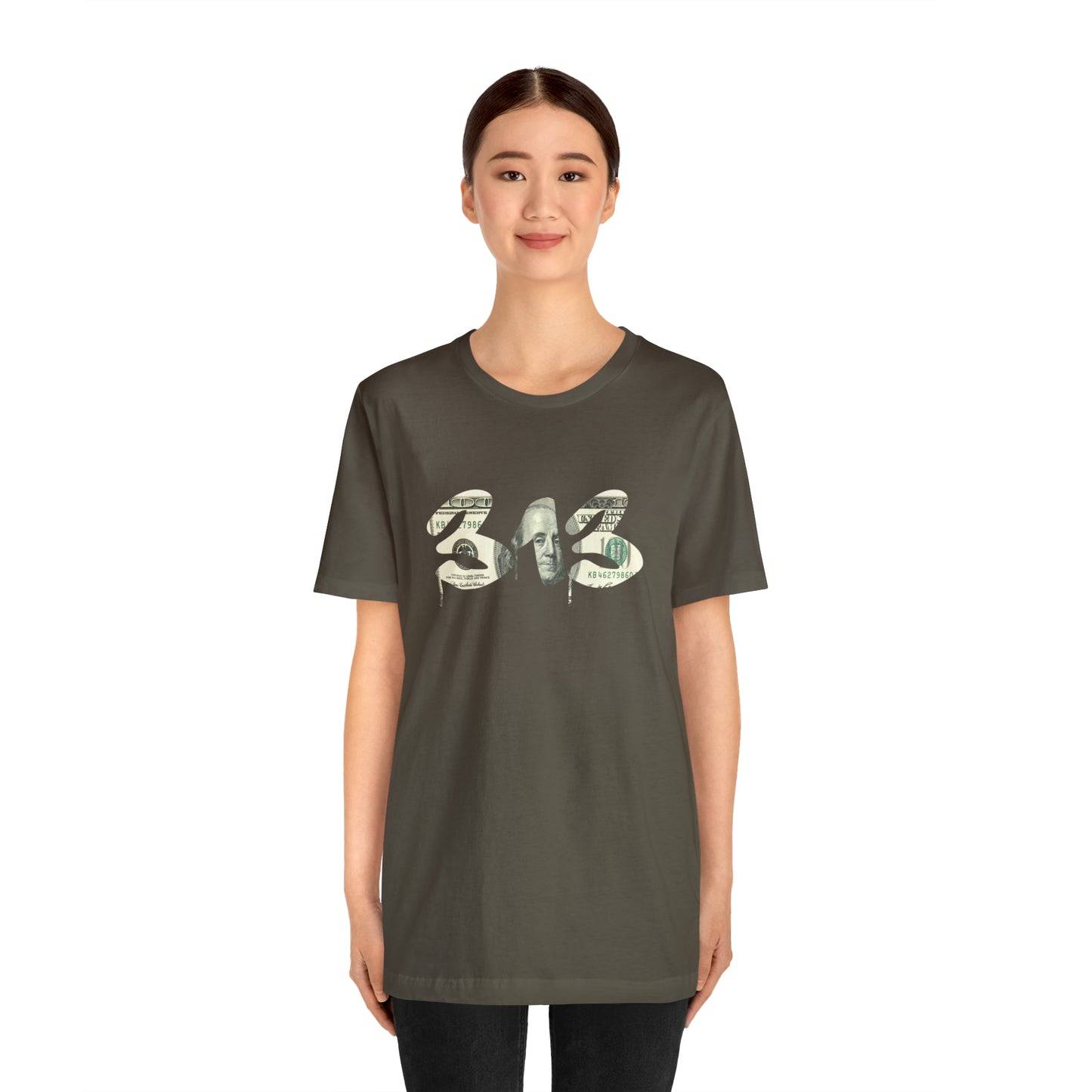 Detroit '313' T-Shirt (Benjamins Edition) | Unisex Standard