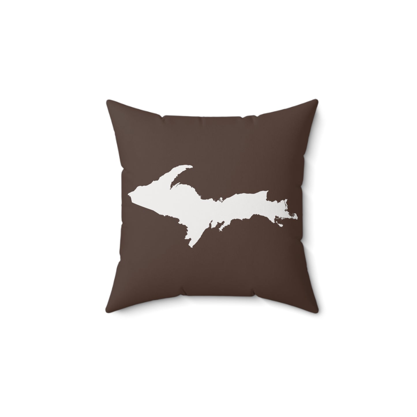 Michigan Upper Peninsula Accent Pillow (w/ UP Outline) | Hickory Color