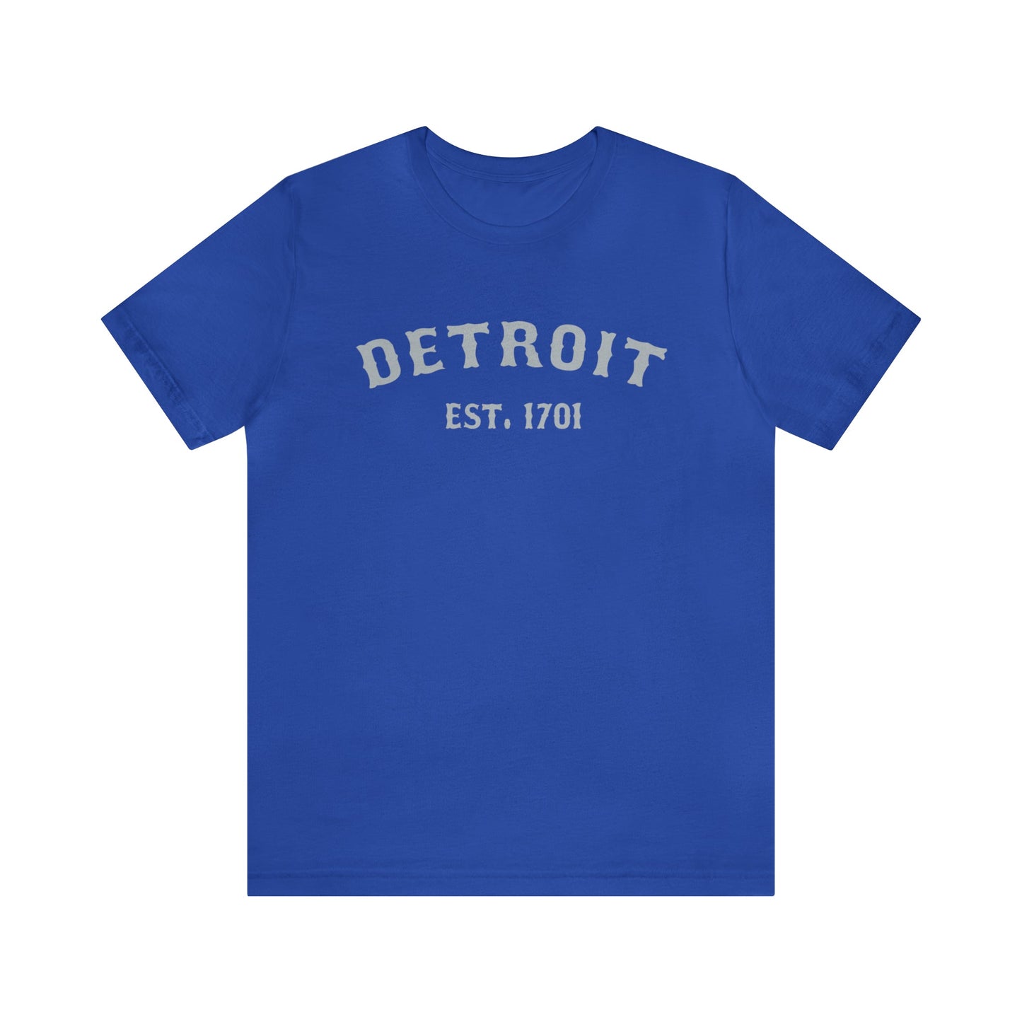 Detroit EST. 1701' T-Shirt (Silver Ballpark Font) | Unisex Standard