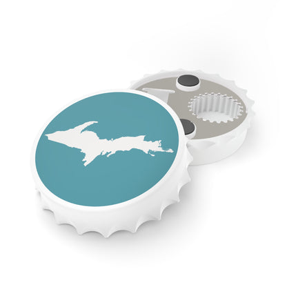 Michigan Upper Peninsula Bottle Opener (w/ UP Outline) | Lake Huron Blue