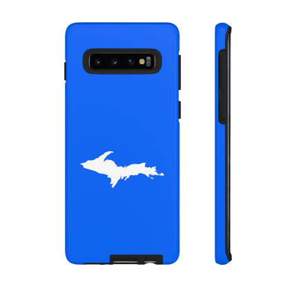 Michigan Upper Peninsula Tough Phone Case (Motor Town Blue w/ UP Outline) | Samsung & Pixel Android