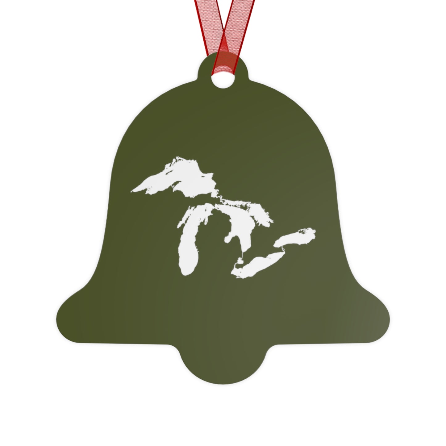 Great Lakes Christmas Ornament | Metal - Army Green