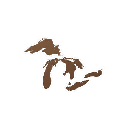 Great Lakes Kiss-Cut Windshield Decal | Coffee Color