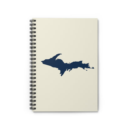 Michigan Upper Peninsula Spiral Notebook (w/ UP Outline) | Ivory White